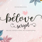 Belove Script Font Poster 1