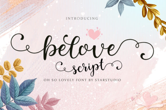 Belove Script Font Poster 1