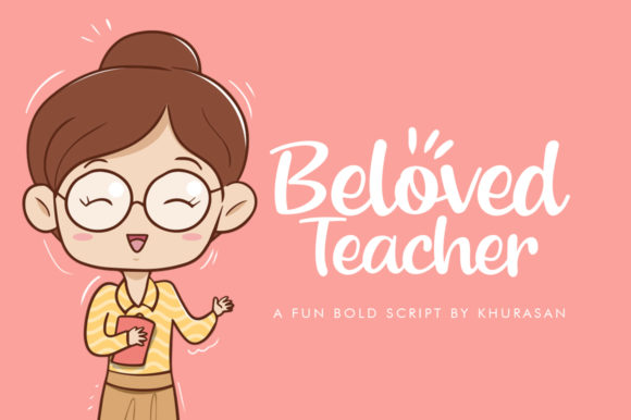 Beloved Teacher Font Poster 1