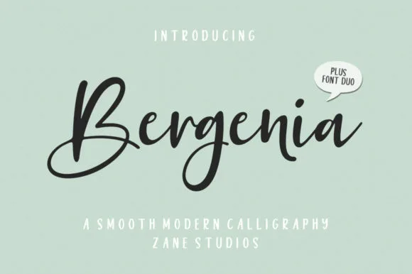 Bergenia Duo Font Bergenia Duo Font Poster 1