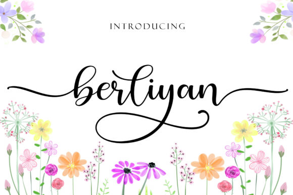 Berliyan Script Font Poster 1