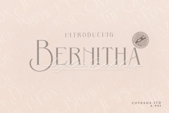 Bernitha Angelica Berkeley Duo Font Poster 1