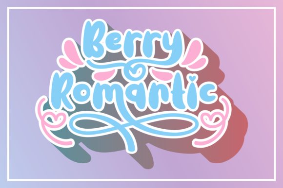 Berry Romantic Font Poster 1