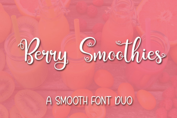 Berry Smoothies Font Poster 1