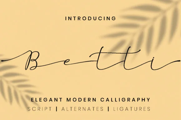 Betti Script Font Betti Script Font Poster 1