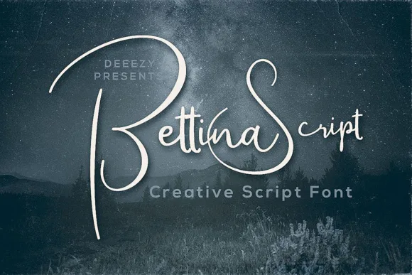 Bettina Script Font Bettina Script Font Poster 1