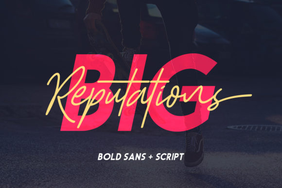 Big Reputation Duo Font Poster 1