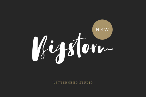 Bigstorm Script Font Poster 1