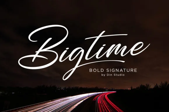 Bigtime Script Font Bigtime Script Font Poster 1