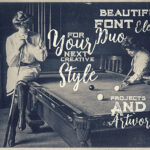 Billiard Font Duo Font Poster 3