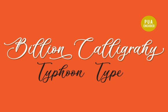 Billion Calligraphy Font Poster 1