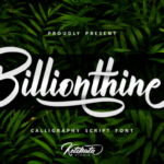 Billionthine Script Font Poster 1