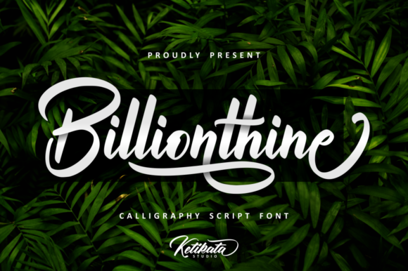Billionthine Script Font Poster 1