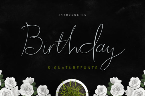 Birthday Script Font Poster 1