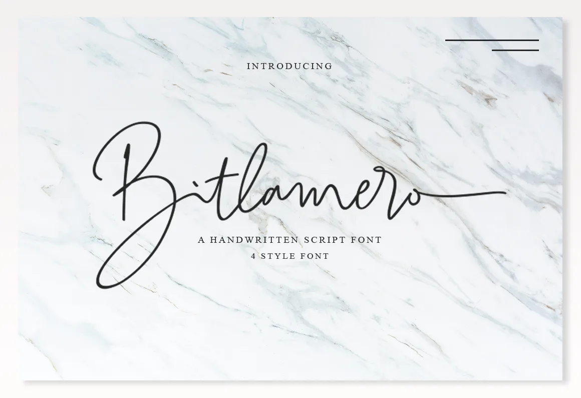 Bitlamero Script Font Bitlamero Script Font Poster 1
