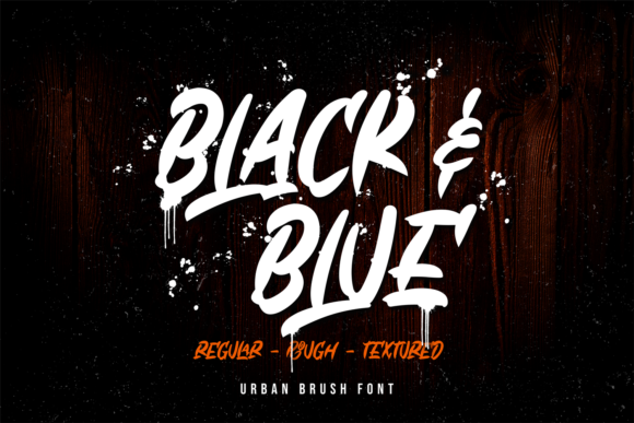 Black & Blue Font Black & Blue Font Poster 1