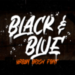 Black & Blue Font Poster 11
