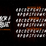 Black & Blue Font Poster 8