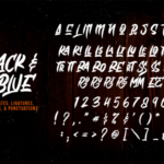Black & Blue Font Poster 9