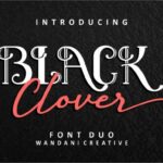 Black Clover Duo Font Poster 1