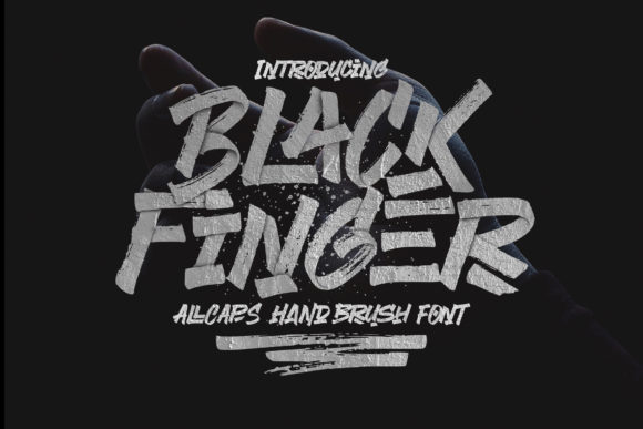 Black Finger Font Poster 1