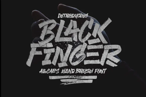 Black Finger Font Black Finger Font Poster 1