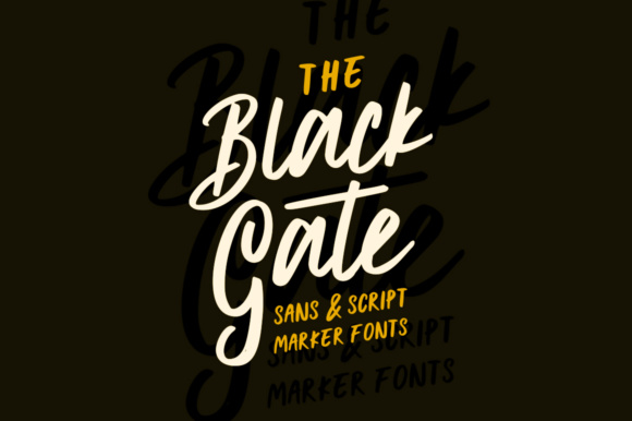 Black Gate Font Poster 1