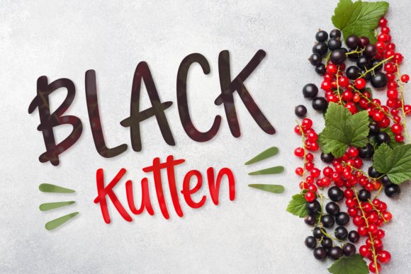 Black Kutten Font Poster 1