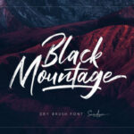 Black Mountage Font Poster 1