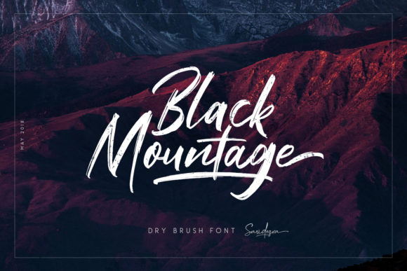 Black Mountage Font Poster 1