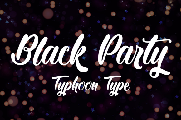 Black Party Font Poster 1