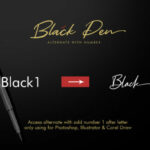 Black Pen Script Font Poster 5