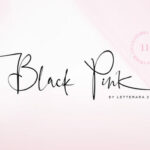 Black Pink Family Font Poster 1