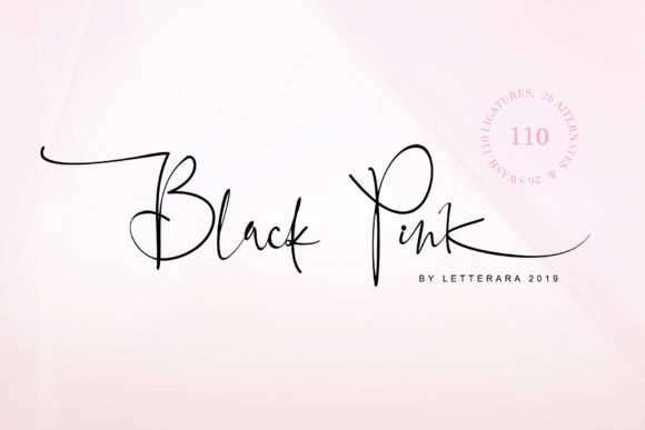 Black Pink Family Font Poster 1