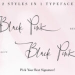 Black Pink Family Font Poster 5