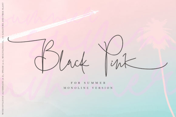 Black Pink Summer Font Poster 1