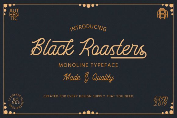 Black Roasters Font Poster 1