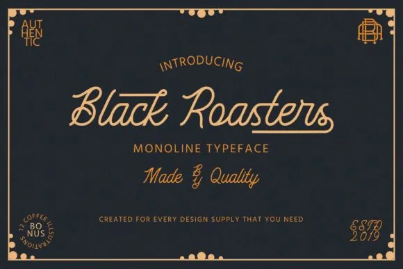 Black Roasters Font Black Roasters Font Poster 1