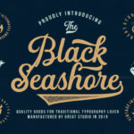 Black Seashore Font Poster 1