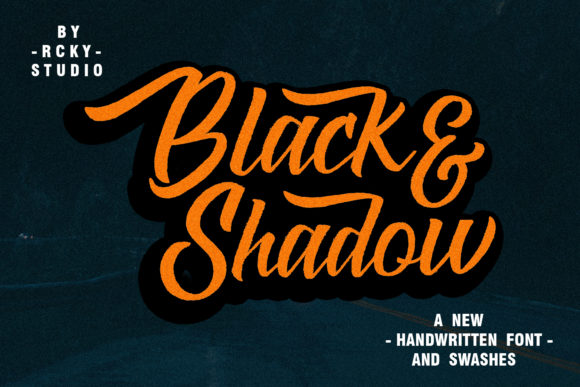 Black & Shadow Font Poster 1