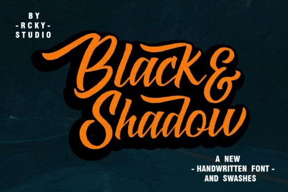 Black & Shadow Font Black & Shadow Font Poster 1