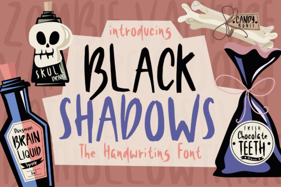 Black Shadows Font Poster 1