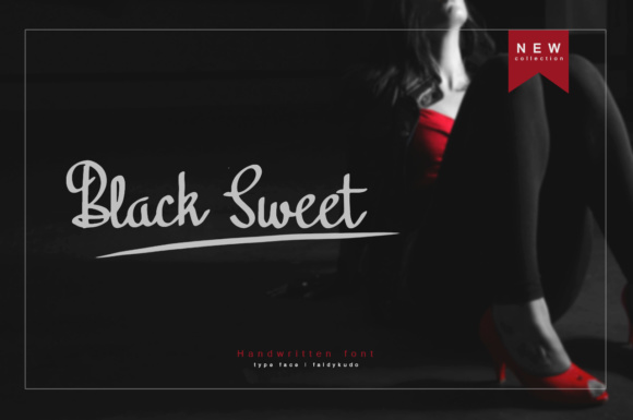 Black Sweet Font Poster 1