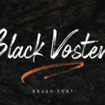 Black Vosten Font Poster 1