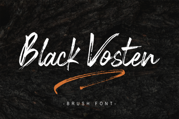 Black Vosten Font Poster 1