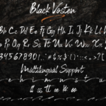 Black Vosten Font Poster 8