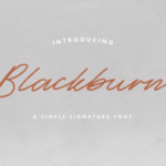 Blackburn Font Poster 1