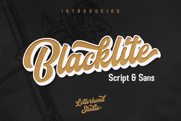 Blacklite Script Font Poster 1
