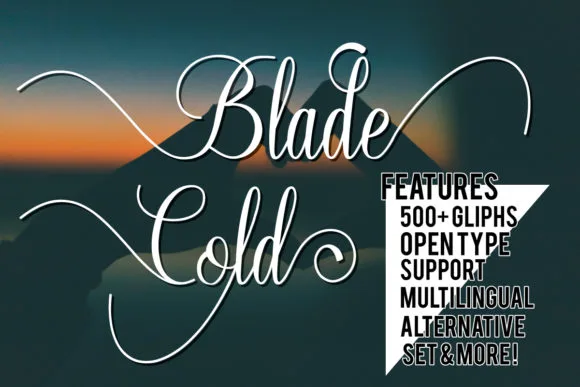 Blade Cold Font Blade Cold Font Poster 1