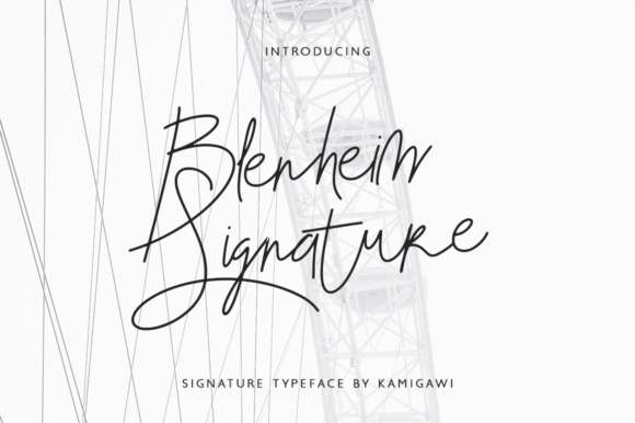 Blenheim Signature Font